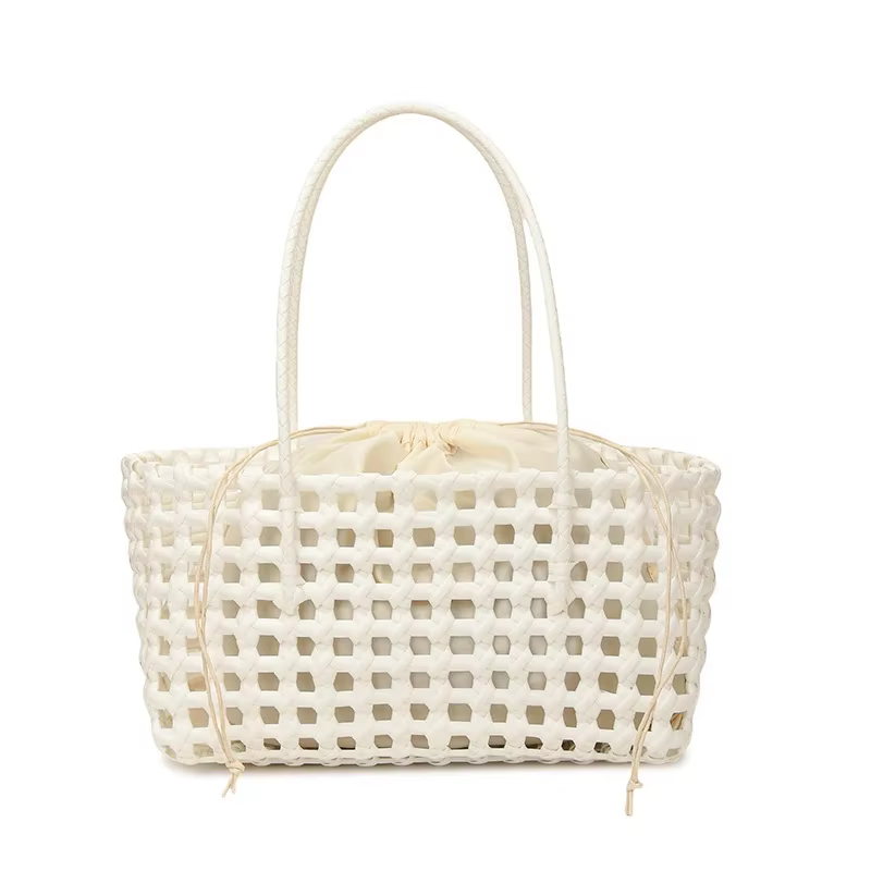 Sac fourre-tout tissé à la main coréen, grand sac de plage de style bohème, sac à bandoulière décont