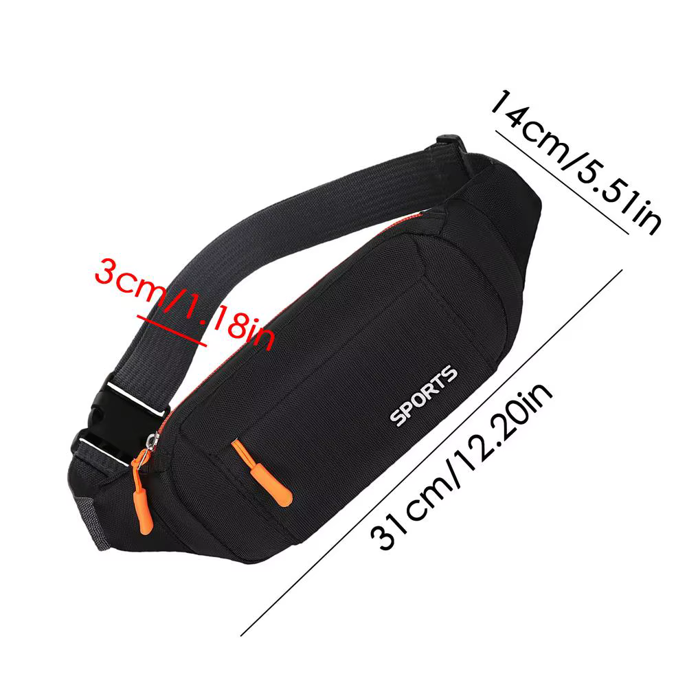 Sac banane étanche pour la course, sac banane de course, sac de poitrine portable lancé, sac de tail