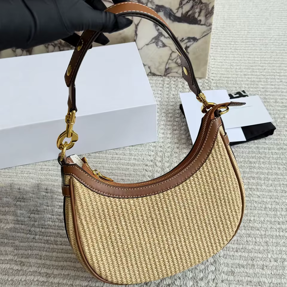Nouveau Sac de Luxe de Créateur, Sac à Main en Paille à Porter à l'Épaule ou sous le Bras, Grande Ca