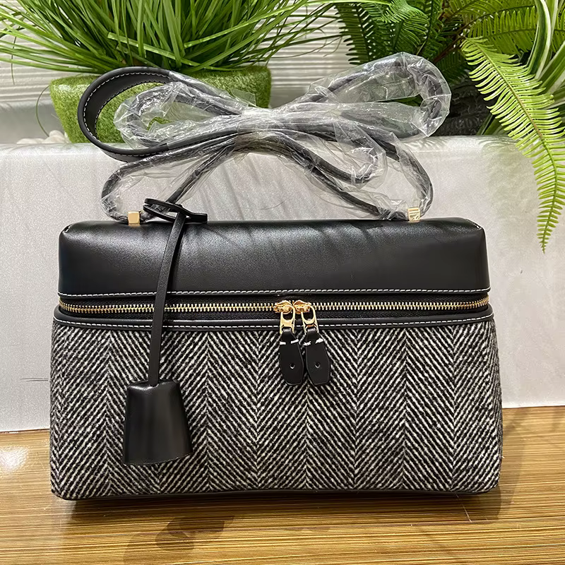 Nouveau sac à déjeuner en cuir de vachette, sac à bandoulière, sac à main, sac cosmétique, sac fourr