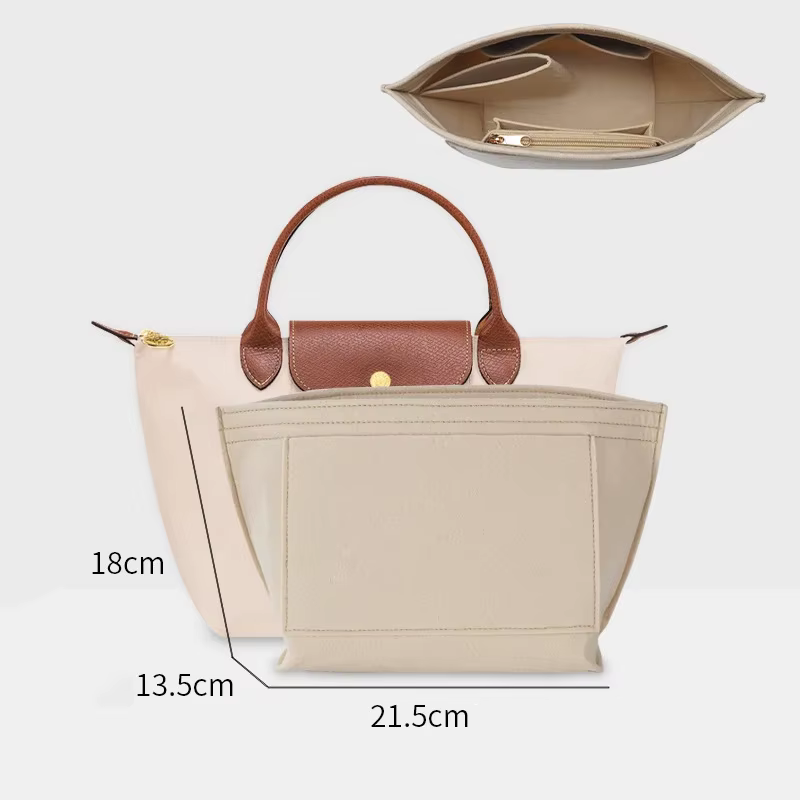 Organisateur de sac pour Longchamp, petit fourre-tout, rangement et finition de sac timide, doublure