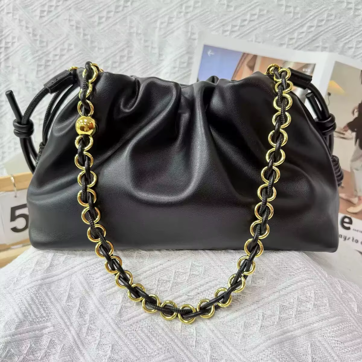 Sac à main de luxe pour femmes, sacs à main de marques célèbres, nouveau sac Cloud à double bandouli