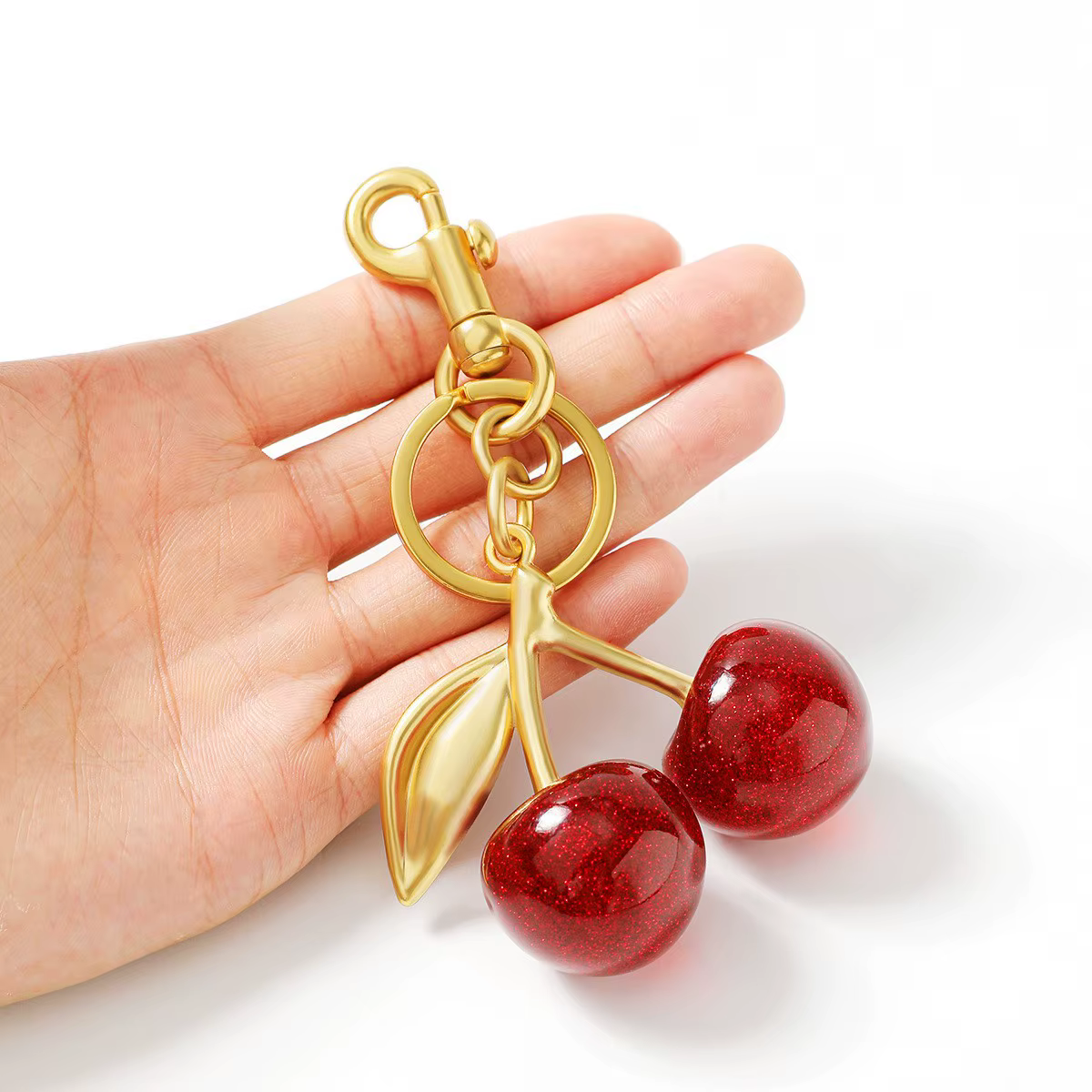 Pendentif de sac de fruits cerise à la mode, bricolage, pour porte-clés, pendentif de sac à main, ca