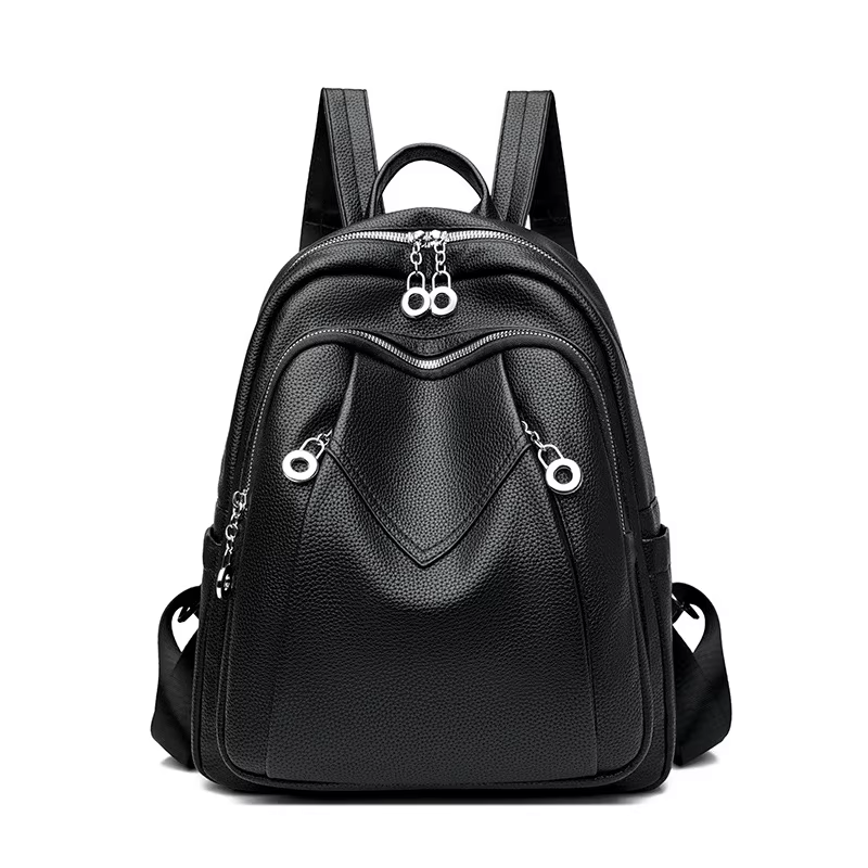 Sac à dos en cuir PU pour femmes : sacs à dos souples antivol convertibles - Sac à dos de voyage élé
