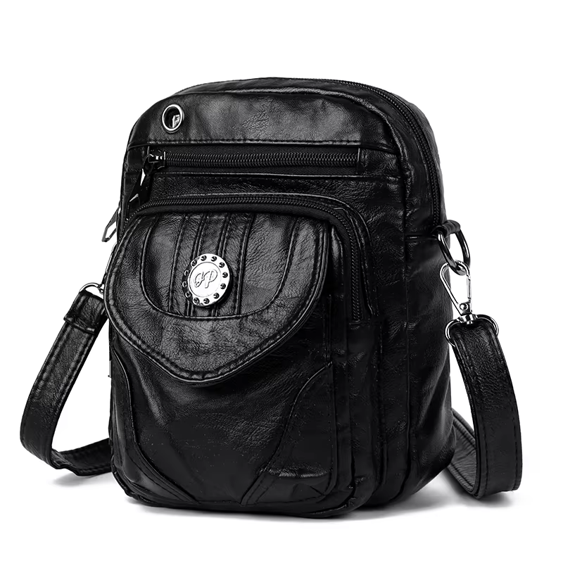 Petit sac à bandoulière en cuir Pu souple pour femmes, sac à bandoulière Vintage multifonctionnel, g
