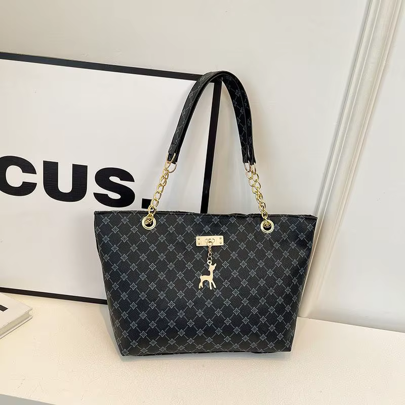 Sac fourre-tout rétro à monogramme, sac à main vintage pour femme, usage quotidien décontracté, traj
