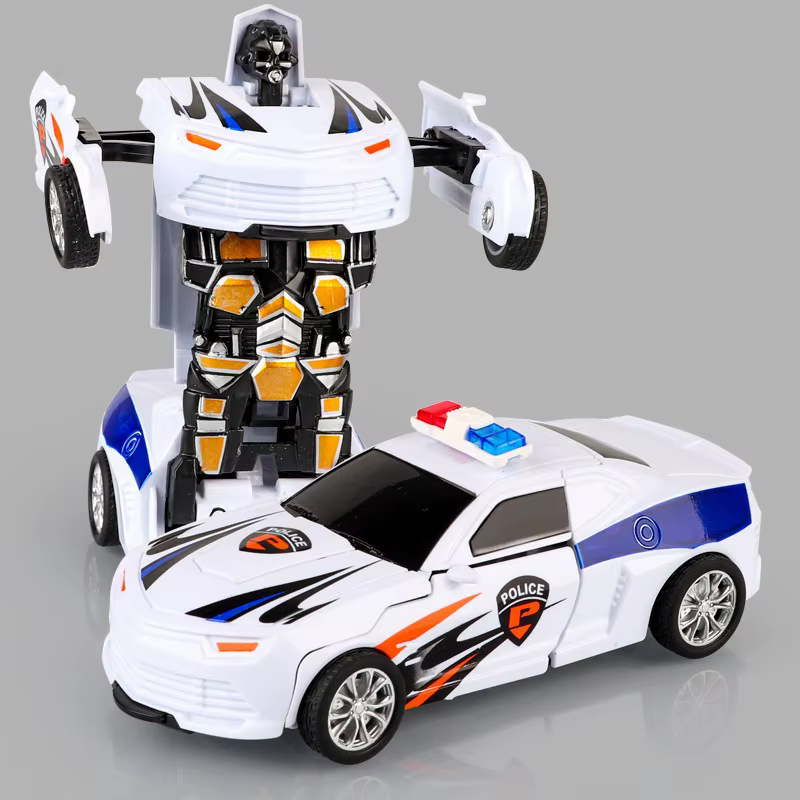 Mini jouets de voiture de déformation à une clé pour enfants, robot de transformation automatique, m