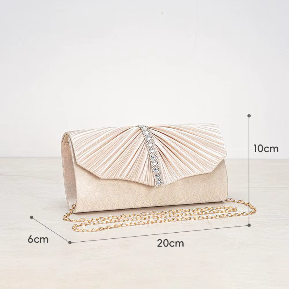 Pochette élégante en polyester doré, sac à main brillant pour femmes, pochette de soirée brillante p