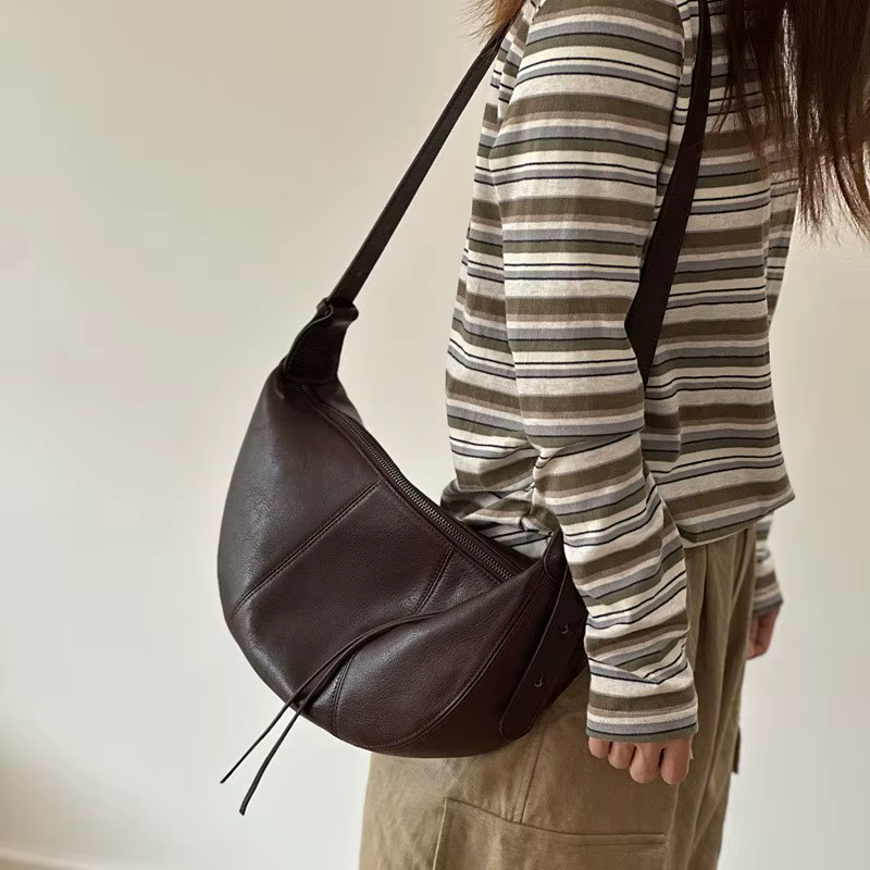 Sac à main pour femme Johnature 2026 en cuir véritable, décontracté, couleur unie, polyvalent, sacoc