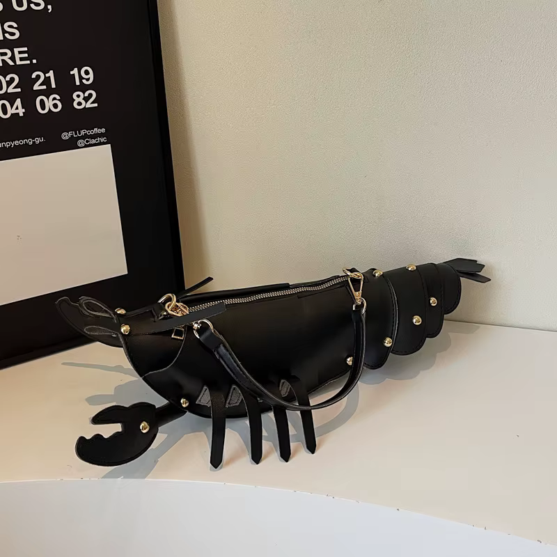 Sac à bandoulière homard, sac à bandoulière créatif drôle écrevisses pour femmes, sac à main décontr