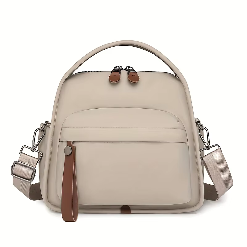 Sac à bandoulière Simple à poches multiples pour femmes, sac à bandoulière décoré avec des glands, s