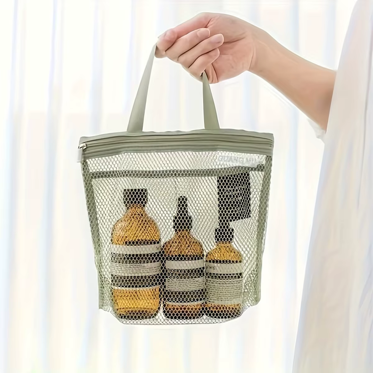 Trousse de maquillage Portable, sac de bain étanche en maille, sac de sport, sac de rangement divers