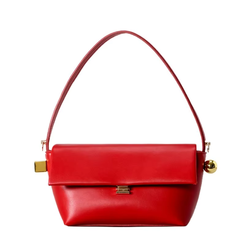 Sac à bandoulière carré à rabat, couleur unie, sac à main tendance avec poignée supérieure, design l