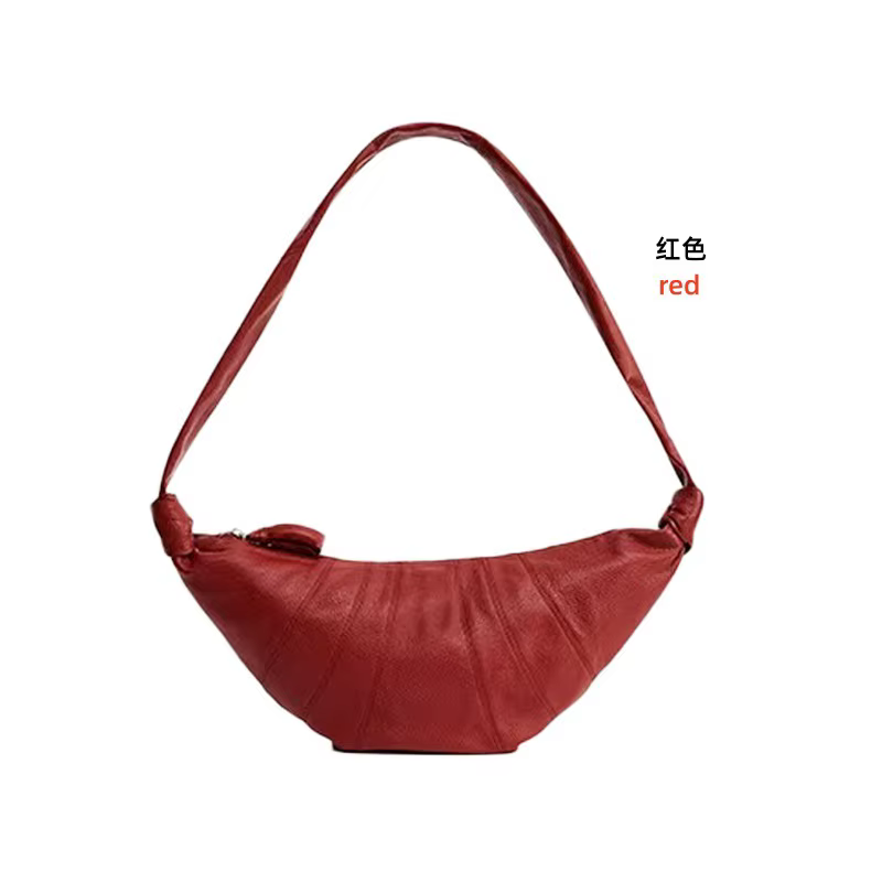Sac LECroissant en cuir PU, sac à bandoulière et sac de poitrine, sac sous le bras en cuir PU textur