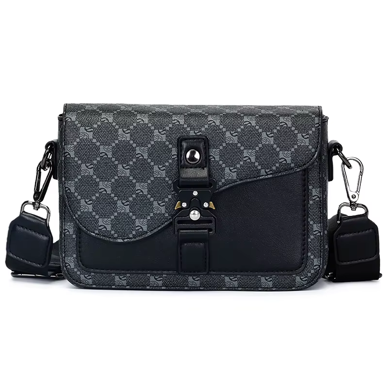 Sac bandoulière élégant pour homme haut de gamme en cuir PU, sac à bandoulière minimaliste pour affa