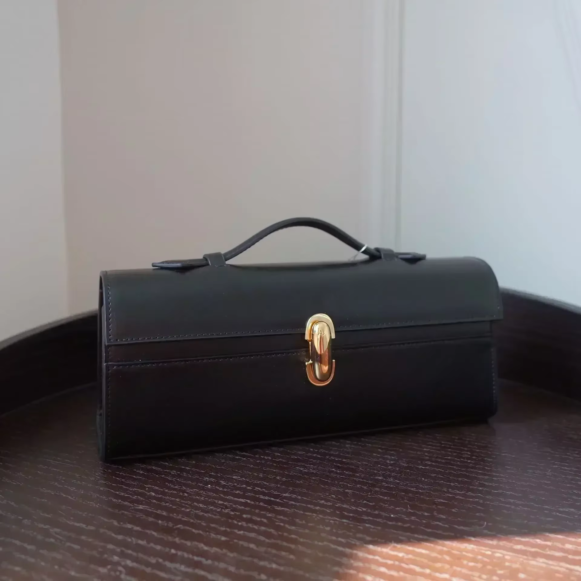 Français élégant Simple femmes Flip sac à main en trois dimensions classique couleur unie Design élé