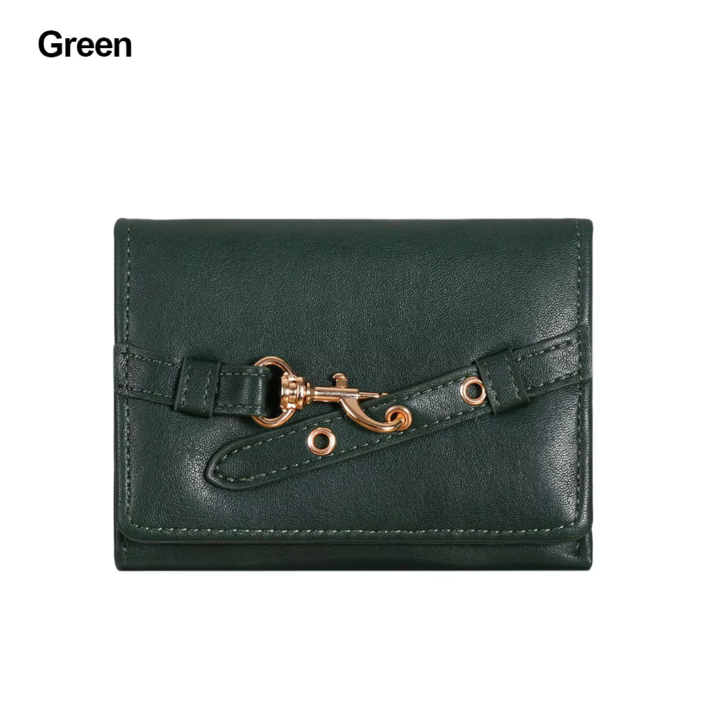 Portefeuilles de luxe en cuir PU, porte-cartes, porte-monnaie à rabat court, grande capacité, porte-