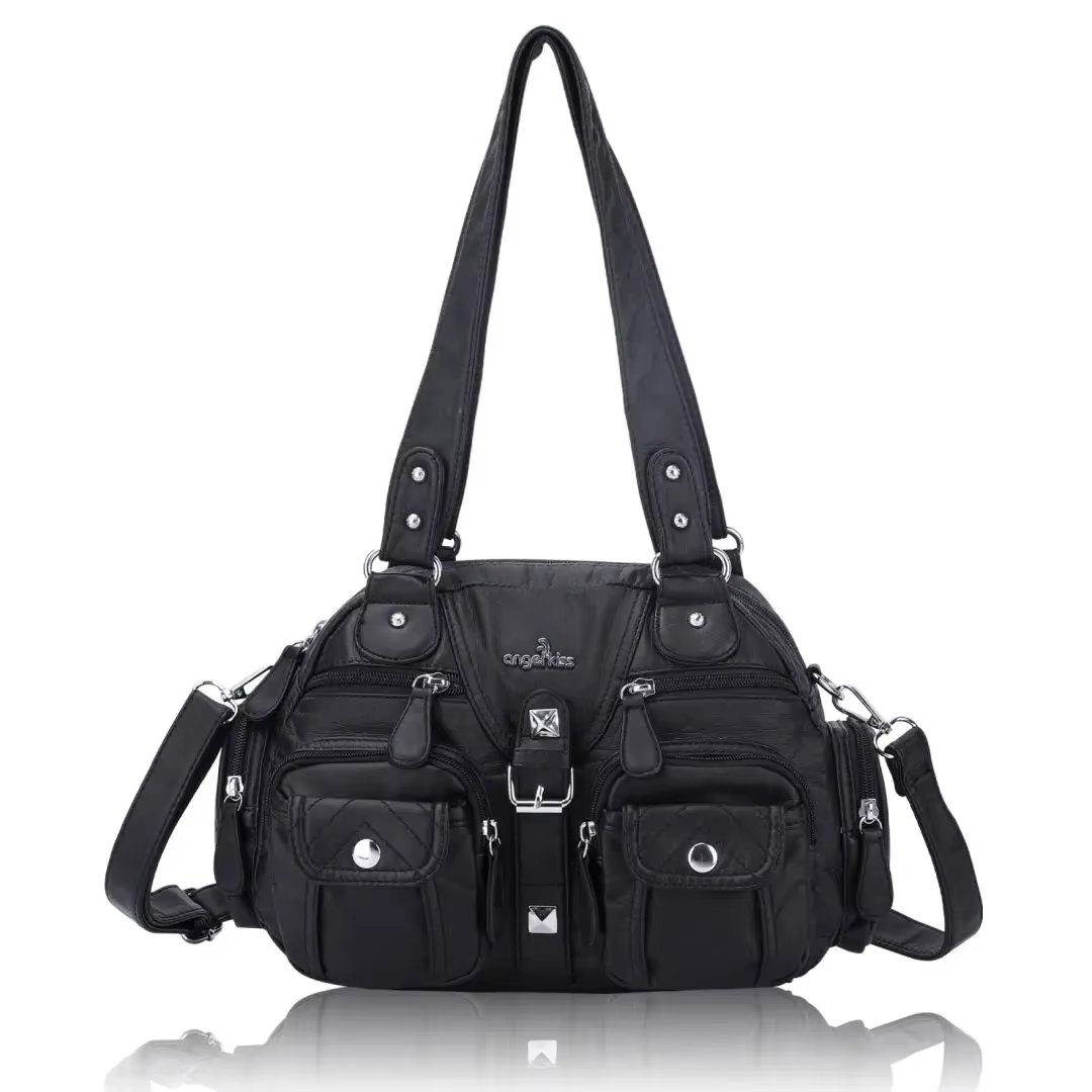 Sac à main Angel Kiss pour femme, petit sac à bandoulière en PU avec poignée supérieure, sac à bando