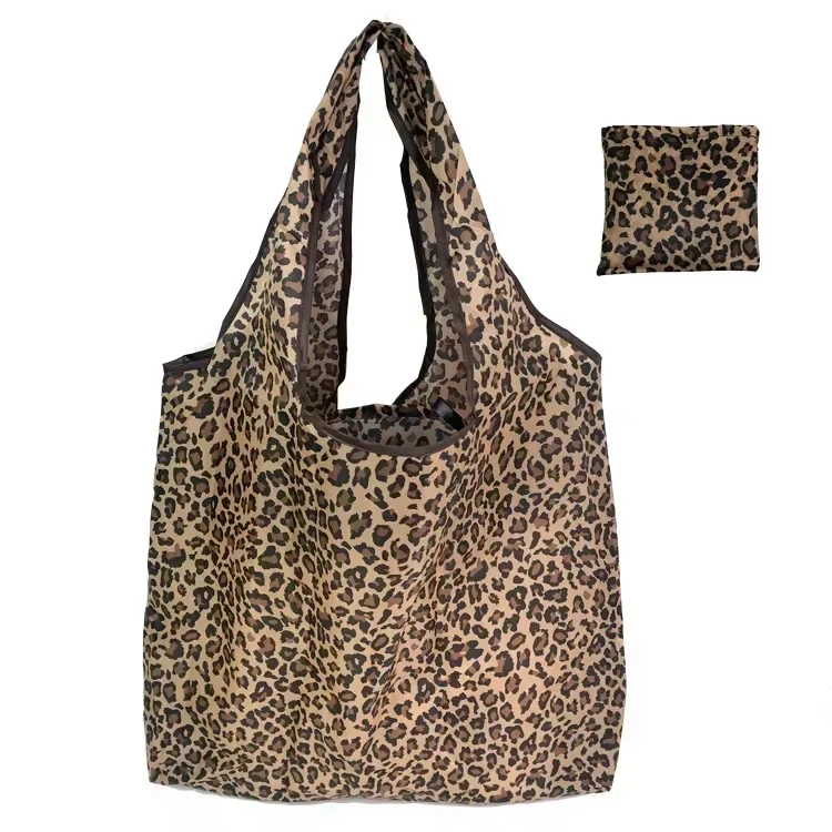 Sac à provisions écologique pliable, sacs à main en poudre pliants, fourre-tout réutilisable, grande