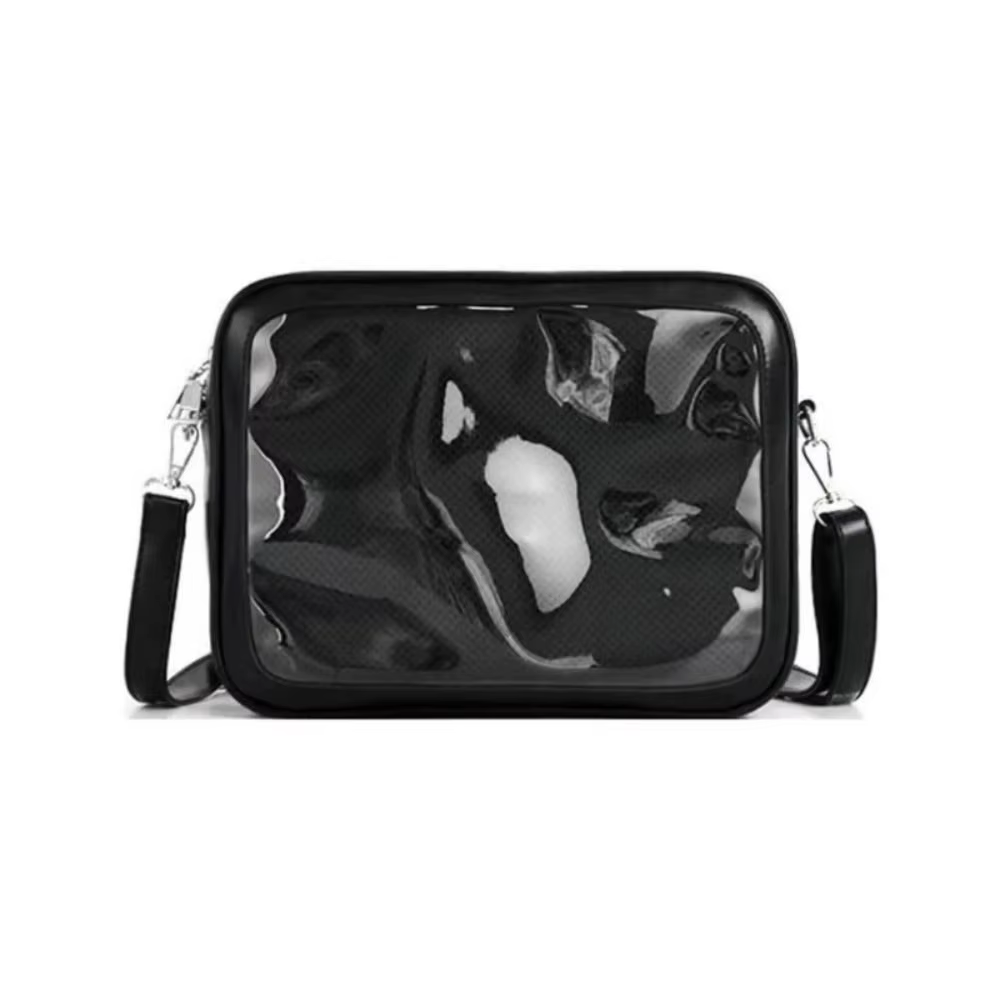 Sac à fermeture éclair couleur unie Itabag sac en coton idole marchandise stockage sacs transparents