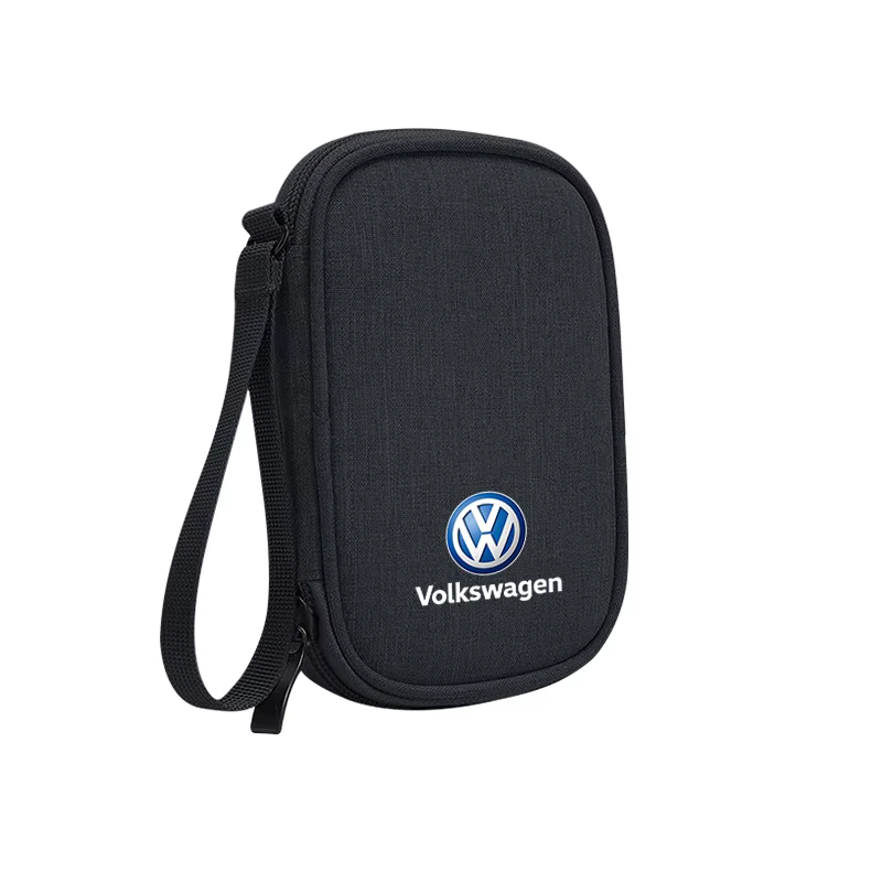 Sac de rangement portable pour câble de voiture, écouteurs, chargeur, capuchon de valve pour VW Golf