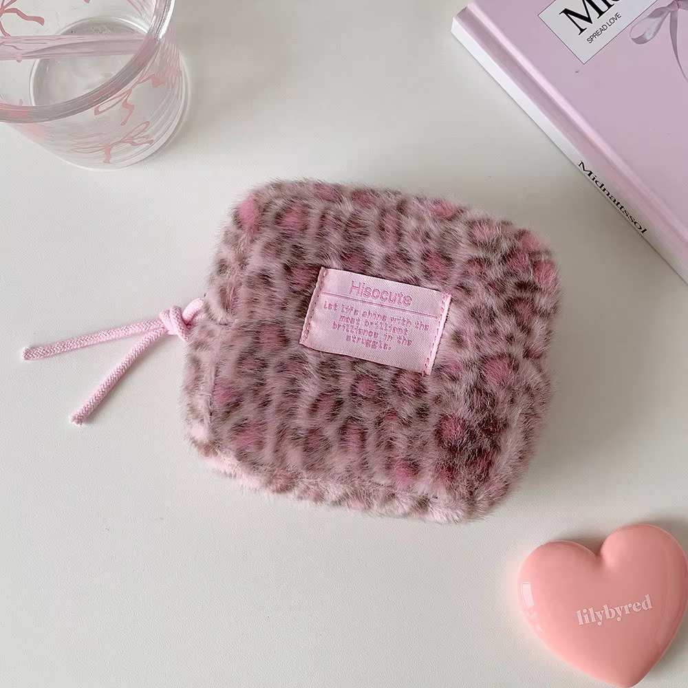 Nouvelle pochette de maquillage imprimé léopard, sac à cosmétiques de grande capacité, sac pour serv