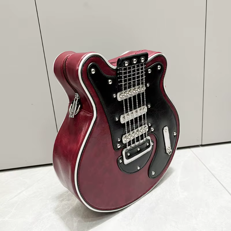 Nouveau sac à main, sac à bandoulière, sac pour femmes fait main, sac à la forme de guitare, sac fai