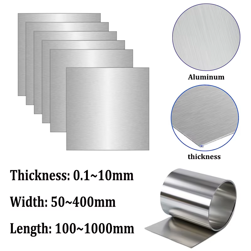 1 plaque en aluminium de 0,1 à 10 mm d'épaisseur, plaque plate en aluminium, matériau DIY pour décou