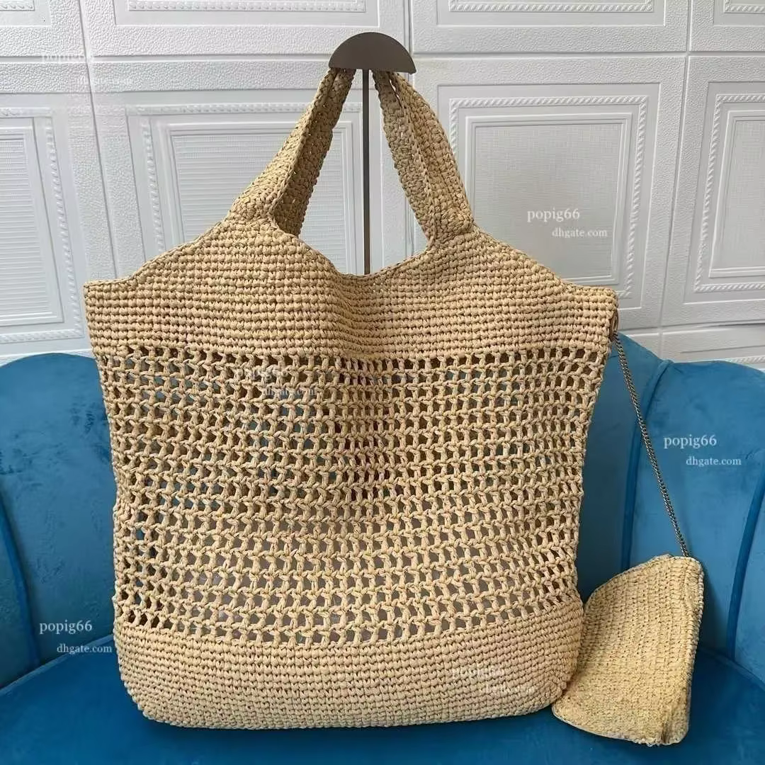Sac fourre-tout de soirée Icare Maxi pour femme, sac à main de luxe en raphia brodé à la main, sac d
