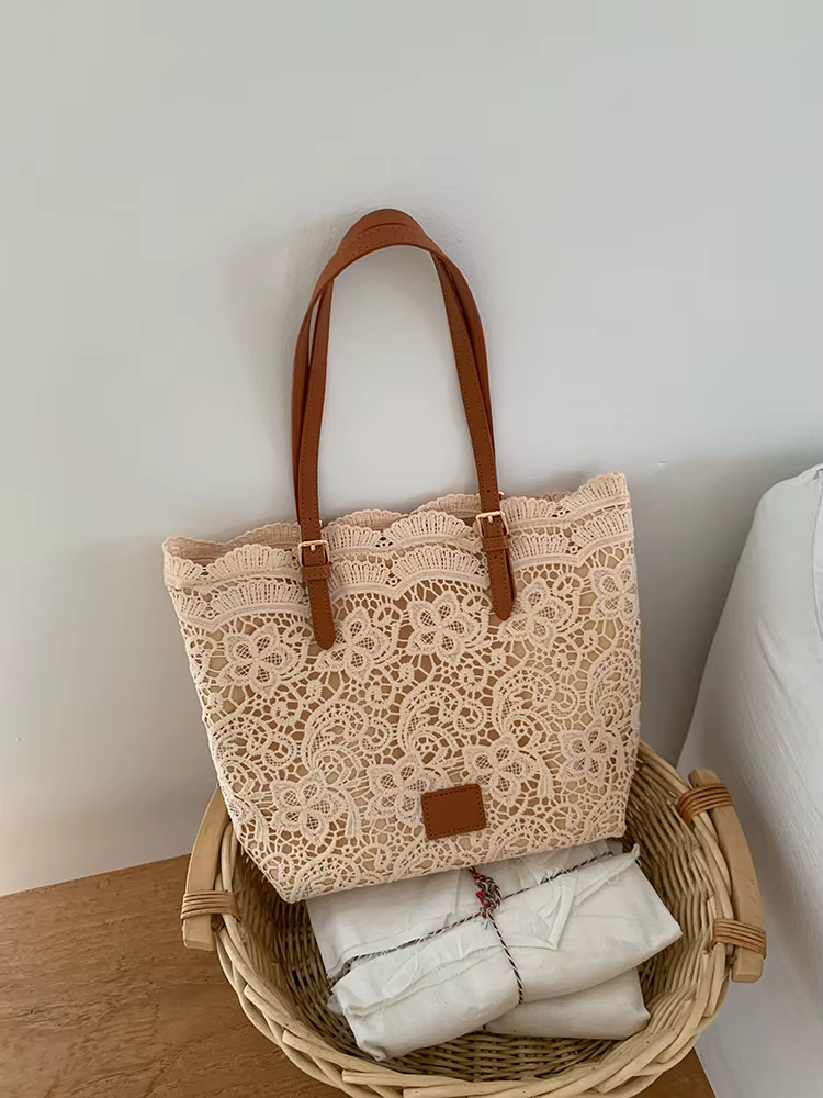 Dentelle fleur fée femmes fourre-tout sac à bandoulière nouveau décontracté transport femme sacs à m
