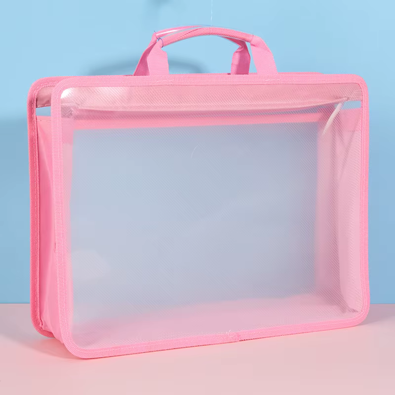 Sac à main Transparent A4, Six couleurs, grande capacité, étanche, pour Documents, étudiants, sac Po