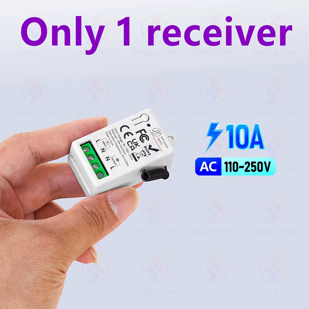 Mini interrupteur d'éclairage intelligent RF 110V 220V 230V, interrupteur mural sans fil auto-alimen