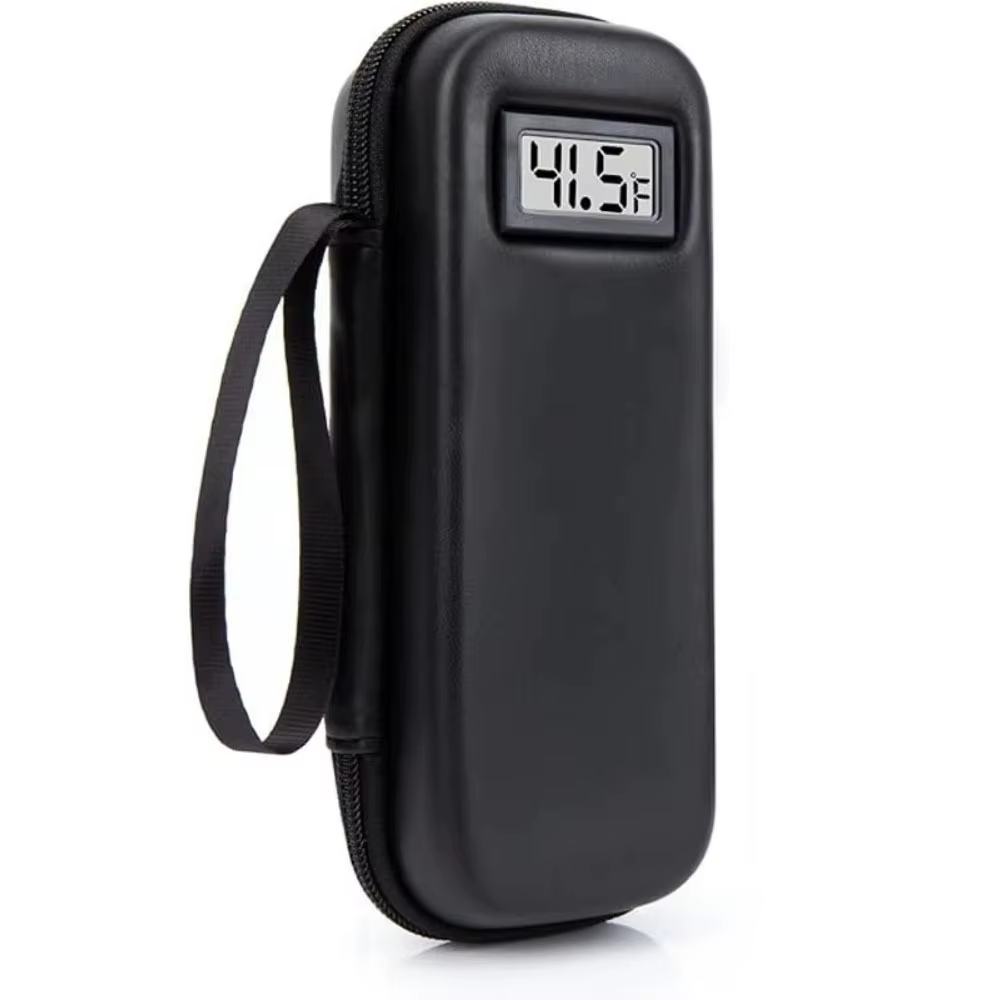 Refroidisseur d'insuline étanche, étui de voyage réutilisable avec affichage de thermomètre, sac de 