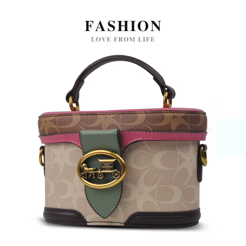 Sac seau tendance pour femme et sac à bandoulière polyvalent motif fleur classique contrastant