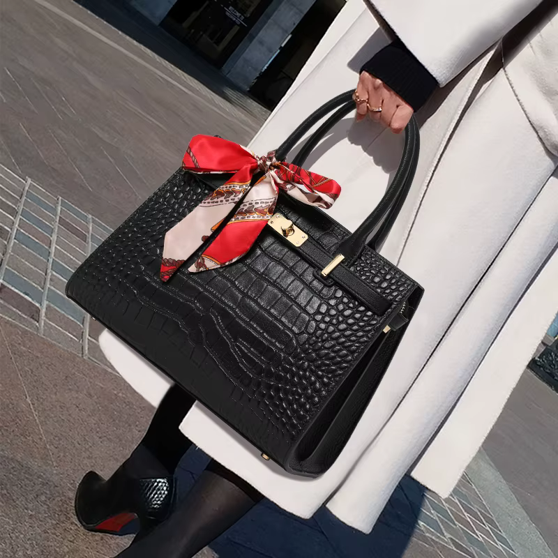 Sac en cuir, sac à main pour femmes, sac à bandoulière en peau de vache, nouveau style 2024, léger e