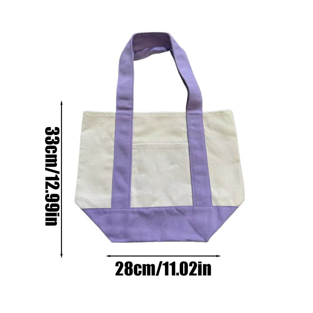 Grand sac fourre-tout en toile, sac fourre-tout réutilisable pour les courses, pochette de shopping