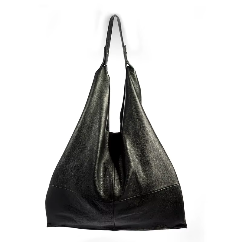 Sac de Shopping Vintage en cuir de vache naturel, sac en forme de croissant, grande capacité, super 
