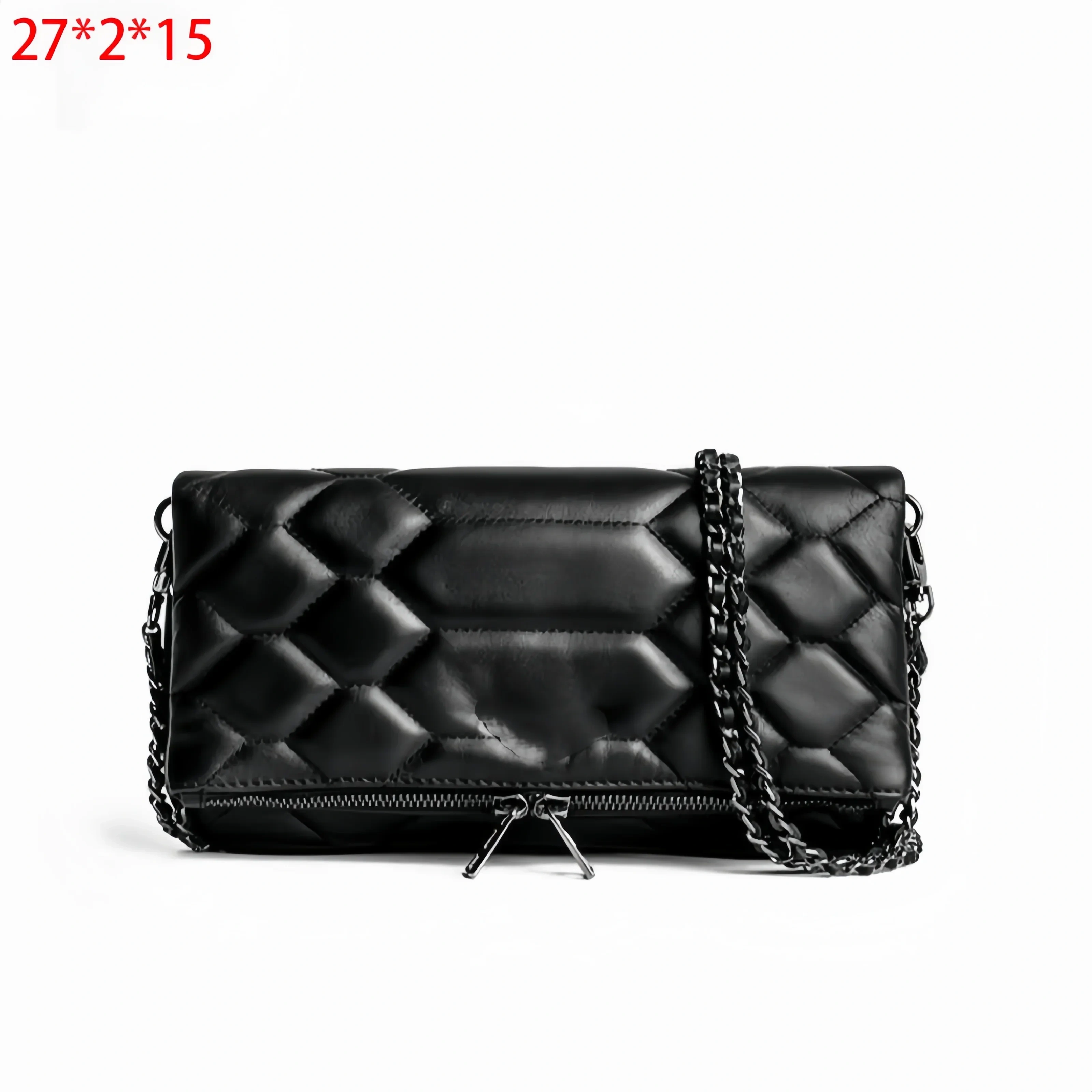 Sac à main à bandoulière à ailes pour femmes, sac enveloppe noir classique avec sangle de chaîne en 