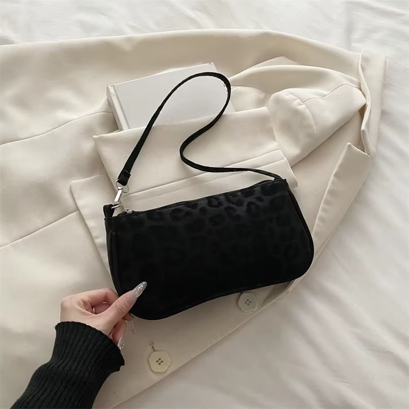 Sac à bandoulière rétro imprimé léopard, sacs à main à la mode pour femmes, sacs à main décontractés