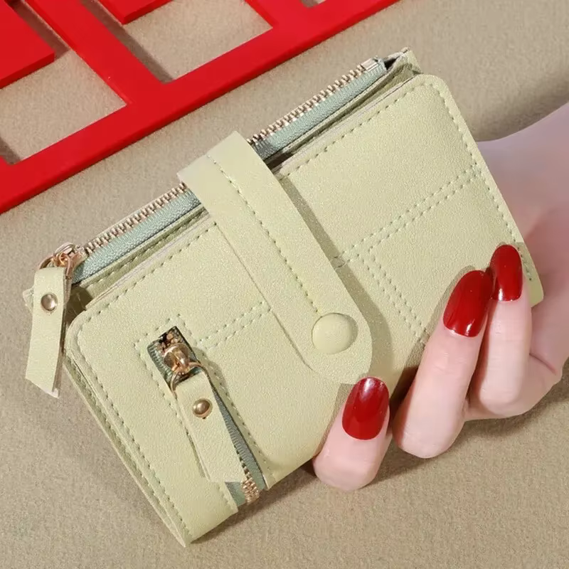 Portefeuille mi-long polyvalent et haut de gamme pour femme, sac de détermination, petit et populair