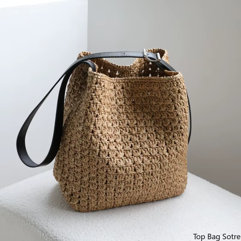 Sac à bandoulière en raphia tressé bohème pour femme, grande capacité, convertible en sac bandoulièr