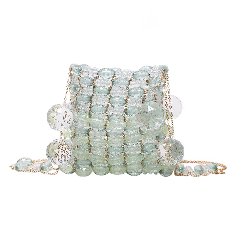 Sac à main en acrylique perlé pour filles, mini sac à bandoulière, personnalisé, initié à JOSingle,