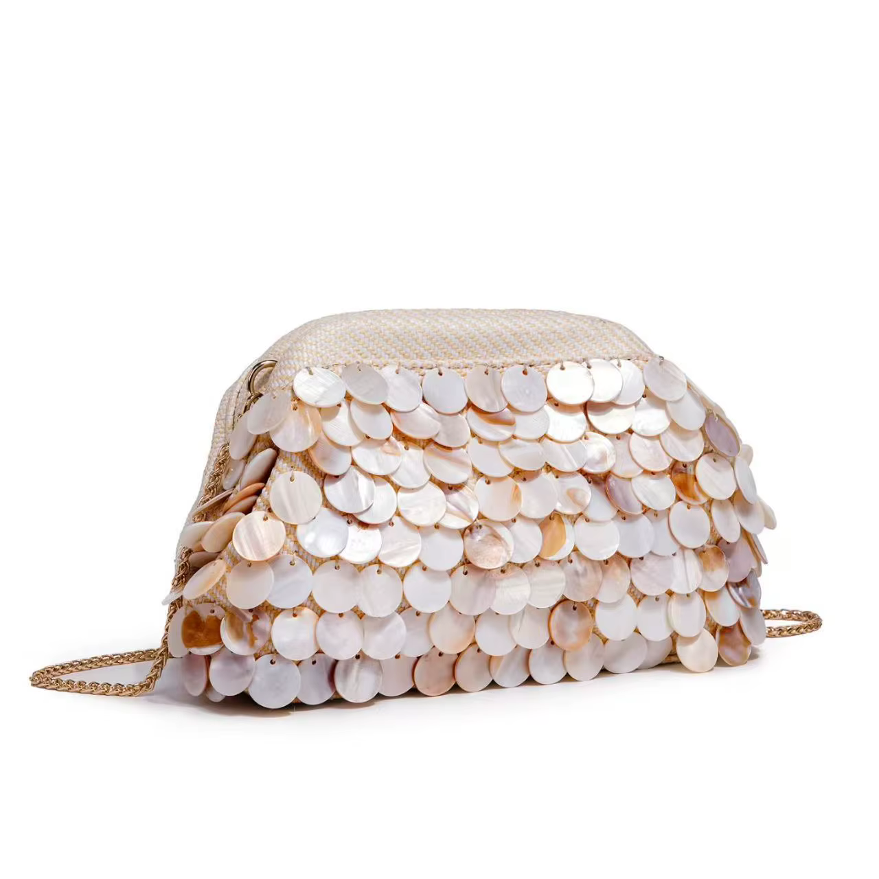 Nouveau Sac de Soirée Coquillage 2026, Sac Bandoulière Tressé à la Main, Sac à Main de Luxe, Style F