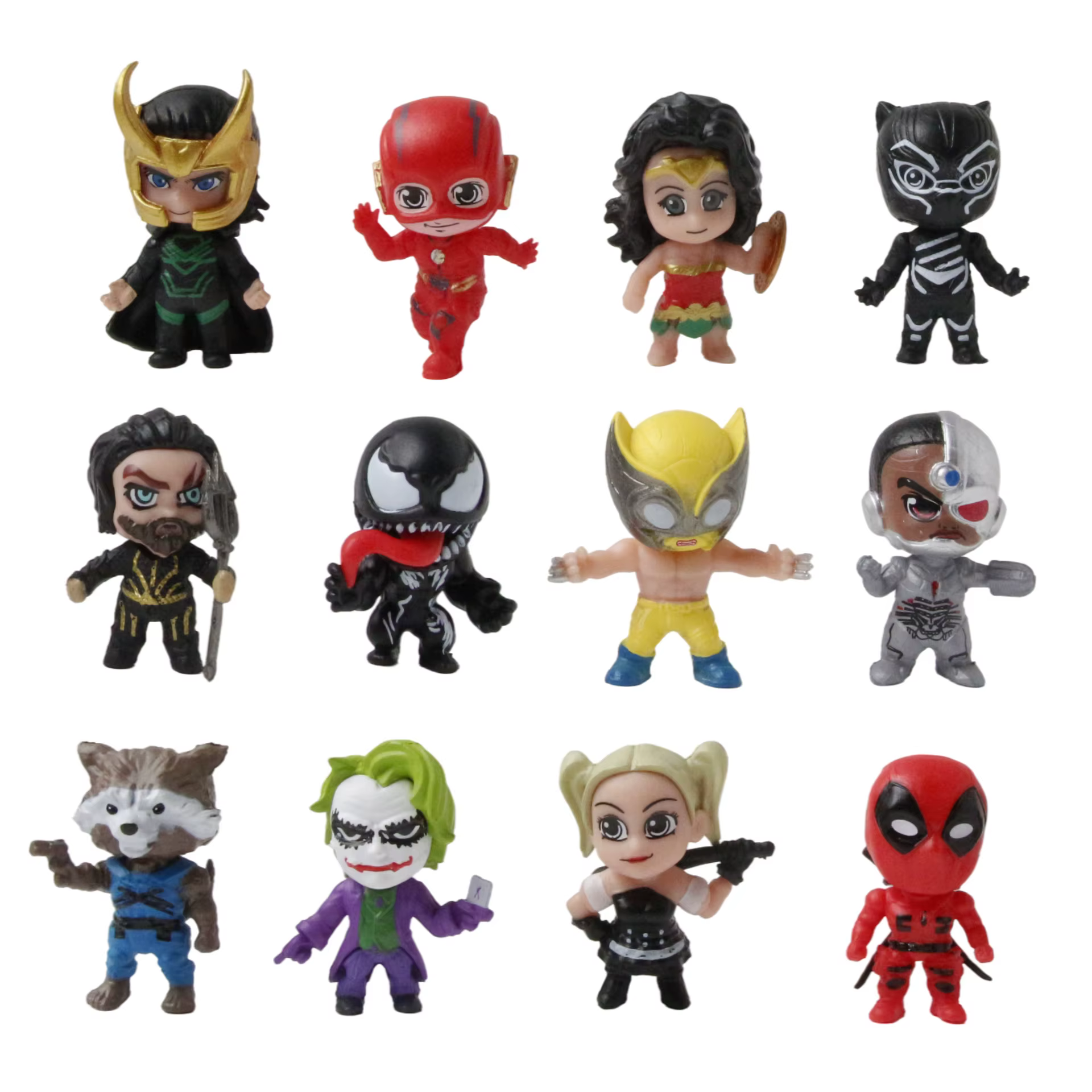 12 pièces/ensemble Q Mini figurines de super-héros, figurines d'action, jouets de super-héros, modèl