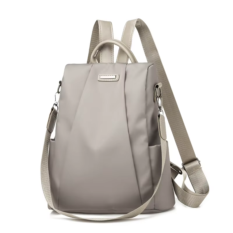 Nouveauté vente chaude femmes kaki moyen sac à dos sac à main imperméable en Nylon Anti-vol sac à do