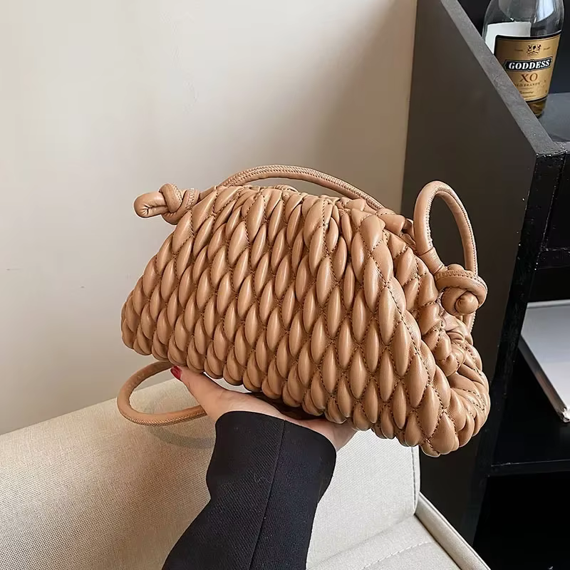 Sac à bandoulière de marque de luxe pour femmes, sacoche à fil brodé, sac à main mignon, pochette de
