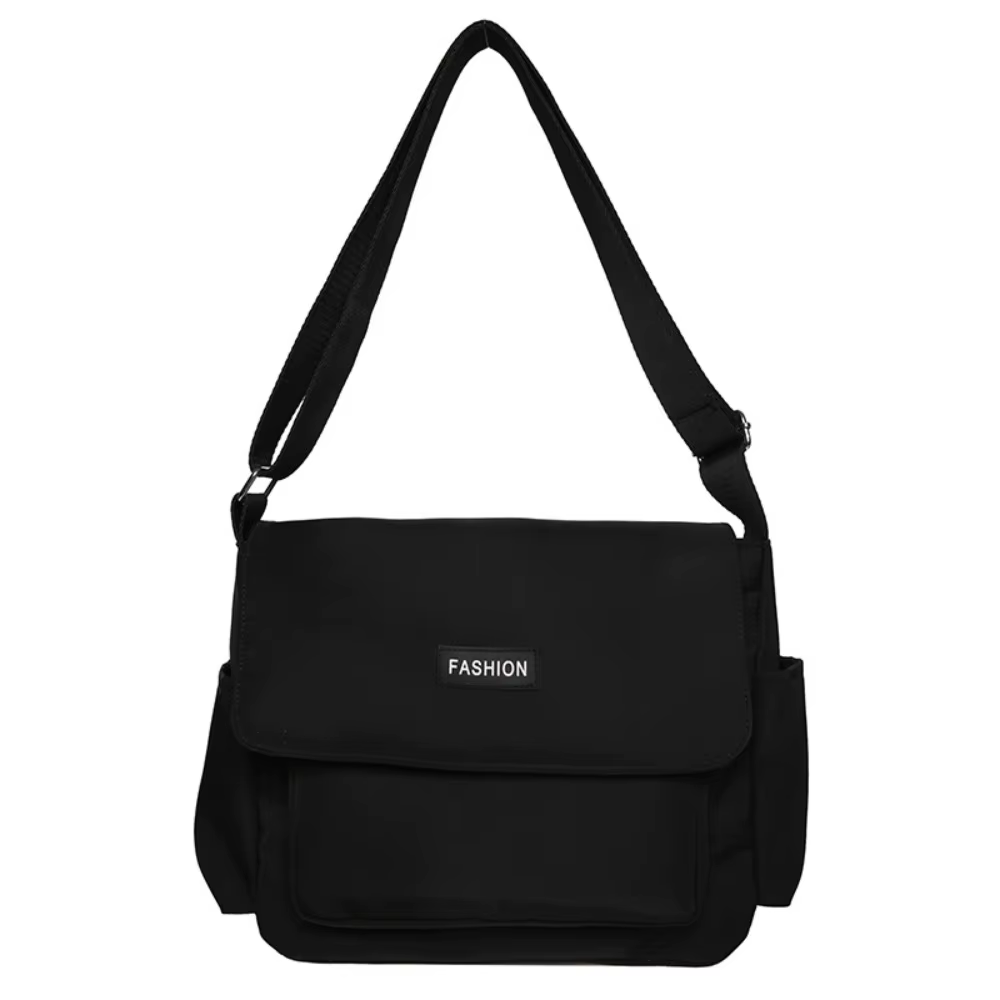 Sac à bandoulière Simple pour écoliers, sacs à main en Nylon, couleur unie, sacoche de loisirs de gr