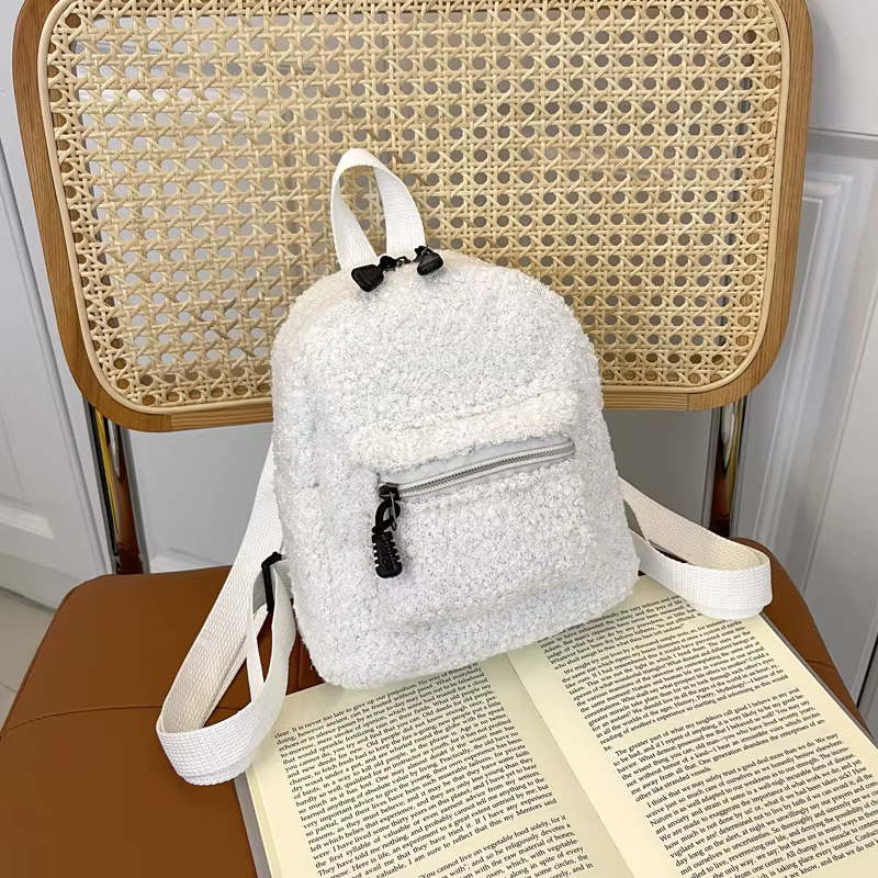 Nouvelle mode femmes Mini sac à dos couleur unie velours côtelé petits sacs à dos Simple décontracté