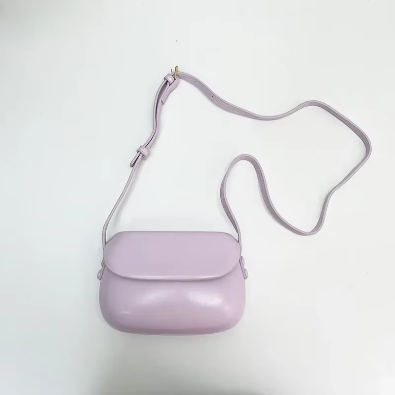 Sac messager en cuir PU brillant pour femmes, sac à bandoulière de bonne qualité, sac rigide à la mo