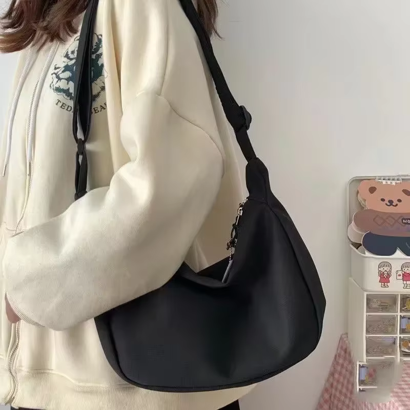 Sacs à bandoulière Harajuku solides pour femmes, sacs à main multifonctions simples assortis avec to